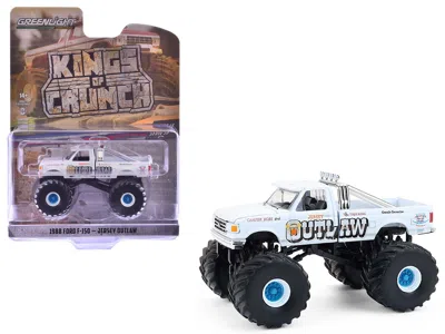 Greenlight 1988 Ford F-150 Monster Truck "jersey Outlaw" White "kings Of Crunch" Series 16 1/64 Diecast Model C