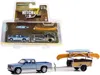 Greenlight 1988 Gmc S-15 Sierra Pickup Truck Blue Metallic And White With Stripes And Canoe Trailer And Canoe R