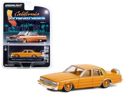 Greenlight 1990 Chevrolet Caprice Classic Custom Kandy Orange Metallic With Orange Interior "california Lowride