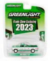 Greenlight 1990 Dodge D-350 Pickup Truck Green And White "2023  Trade Show Exclusive" "hobby Exclusiv