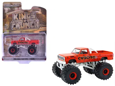 Greenlight 1990 Dodge Ram D250 Monster Truck "cyborg" Red "kings Of Crunch" Series 16 1/64 Diecast Model Car By