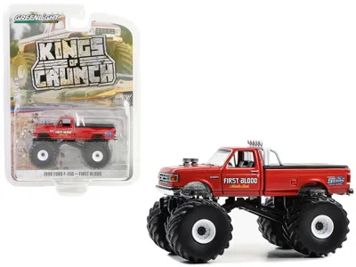 Greenlight 1990 Ford F-350 Monster Truck Red "first Blood" "kings Of Crunch" Series 14 1/64 Diecast Model Car B