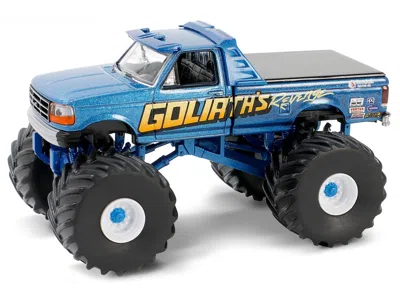 Greenlight 1992 Ford F-250 Monster Truck Blue Metallic "goliathâ€s Revenge" "kings Of Crunch" Series 15 1/64 Di