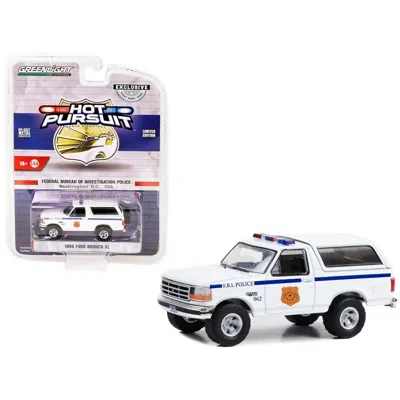 Greenlight 1996 Ford Bronco Xl Fbi Police Federal Bureau Of Investigation Police Hot Pursuit Special Edition 1-