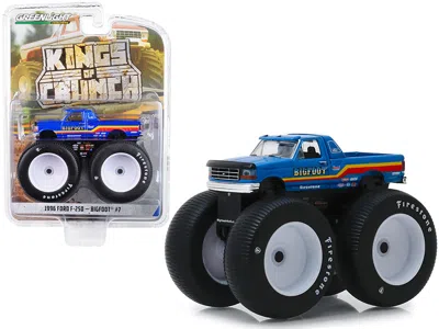 Greenlight 1996 Ford F-250 Monster Truck "bigfoot #7" Metallic Blue With Stripes "kings Of Crunch" Series 5 1/6