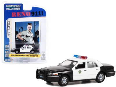 Greenlight 1998 Ford Crown Victoria Police Interceptor Black And White Reno Sheriff's Department "lieutenant Ji