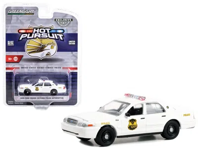 Greenlight 1998 Ford Crown Victoria Police Interceptor White "united States Secret Service Police" Washington D