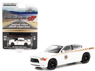 Greenlight 2011 Dodge Charger Pursuit White "absaroka County Sheriff's Department" "hobby Exclusive" 1/64 Dieca
