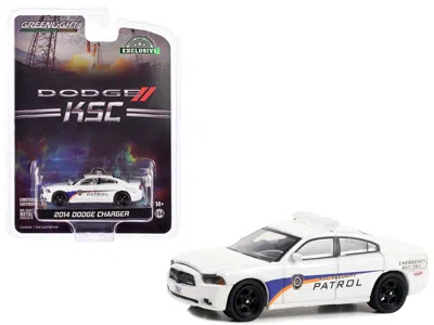 Greenlight 2014 Dodge Charger White "kennedy Space Center (ksc)" Security Patrol "hobby Exclusive" Series 1/64