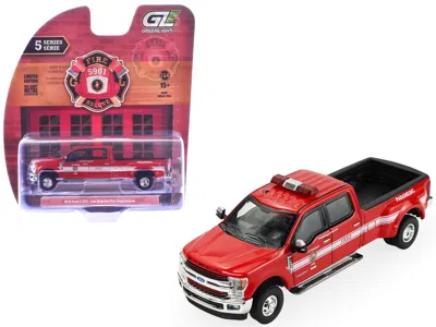 Greenlight 2018 Ford F-350 Pickup Truck "los Angeles Fire Department" Red With White Stripes "fire & Rescue" Se