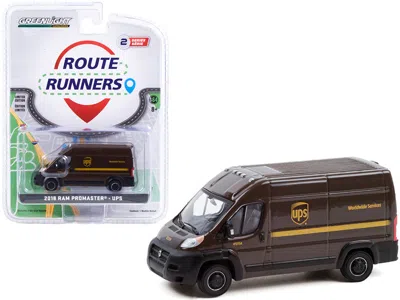 Greenlight 2018 Ram Promaster 2500 Cargo High Roof Van Brown "united Parcel Service" (ups) Worldwide Services "