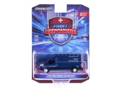 Greenlight 2020 Ford Transit Lwb High Roof Van "bellingham Police Crisis Negotiation Team Bellingham Washington In Blue
