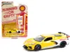 Greenlight 2021 Chevrolet Corvette C8 Stingray Coupe "shell Oil" Yellow And White "running On Empty" Series 13