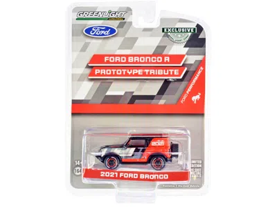 Greenlight 2021 Ford Bronco "ford Performance Ford Bronco R Prototype Tribute" Edition Black And Orange With Gr