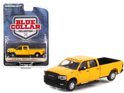 Greenlight 2021 Ram 3500 Tradesman Pickup Truck School Bus Yellow "blue Collar Collection" Series 11 1/64 Dieca