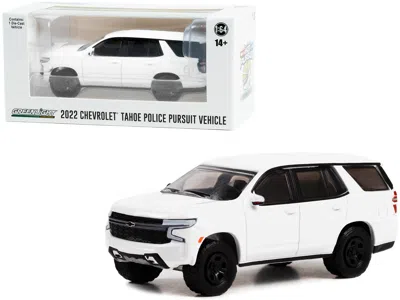 Greenlight 2022 Chevrolet Tahoe Police Pursuit Vehicle (ppv) White "hot Pursuit" "hobby Exclusive" Series 1/64 