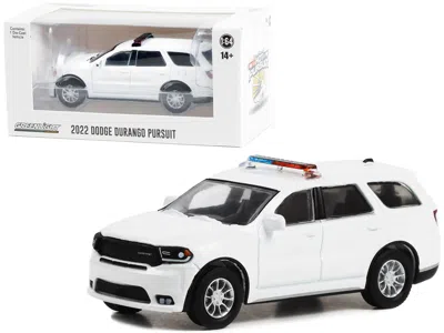 Greenlight 2022 Dodge Durango Pursuit Police Car With Lights White "hot Pursuit" "hobby Exclusive" Series 1/64 
