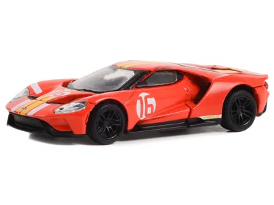Greenlight 2022 Ford Gt Heritage Edition #16 Alan Mann "1966 Ford Am Gt-1 Prototype Tribute" Red With Stripes "