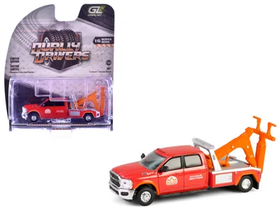 Greenlight 2022 Ram 3500 Dually Wrecker Tow Truck "ignition Towing Co." Red And Orange "dually Drivers" Series 