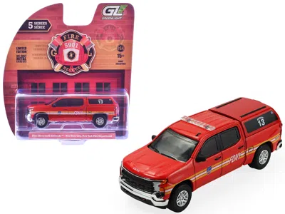 Greenlight 2023 Chevrolet Silverado Pickup Truck With Camper Shell "fdny (new York City Fire Department)" Red W