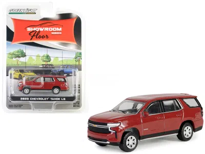 Greenlight 2023 Chevrolet Tahoe Ls Radiant Red Metallic "showroom Floor" Series 5 1/64 Diecast Model Car By Gre