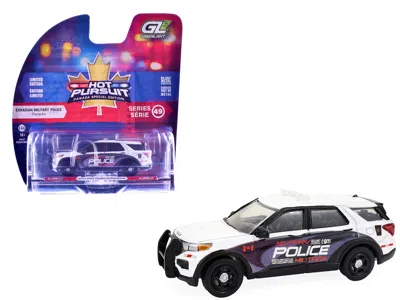 Greenlight 2024 Ford Police Interceptor Utility "canada Military Police" White With Graphics "hot Pursuit - Can