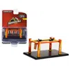 Greenlight Adjustable Four-post Lift Armorall Orange & Yellow Four-post Lifts Series 4 1-64 Diecast Model
