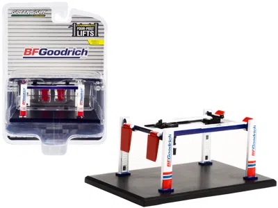 Greenlight Adjustable Four-post Lift "bfgoodrich" White And Red "four-post Lifts" "four-post Lifts" Series 4 1/
