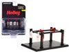 Greenlight Adjustable Four-post Lift "holley" Black "four-post Lifts" Series 4 1/64 Diecast Model By
