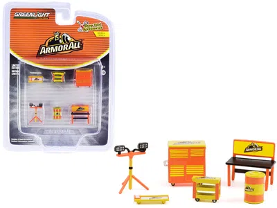Greenlight Armor All 6 Piece Shop Tools Set "shop Tool Accessories" Series 4 1/64 Models By