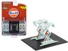 Greenlight Automotive Double Scissor Lift "gulf Oil" Light Blue "double Scissor Lifts" Series 1 1/64 Diecast Mo