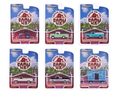 Greenlight Down On The Farm Series 10 Set Of 6 Pieces 1/64 Diecast Models By  In Multi
