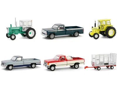 Greenlight Down On The Farm Series Set Of 6 Pieces Release 9 1/64 Diecast Models By
