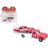 Greenlight Ford F-350 Ramp Truck No.38 Red & White With 1969 Ford Mustang Trans Am No.38 Red Coca-cola Allan Mo