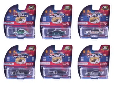 Greenlight Hot Pursuit Series 47 Set Of 6 Police Cars 1/64 Diecast Model Cars By  In Multi