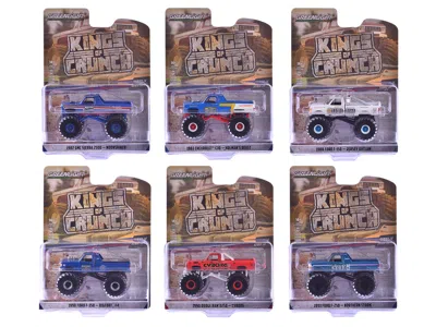 Greenlight Kings Of Crunch Series 16 Set Of 6 Monster Trucks 1/64 Diecast Model Cars By  In Blue