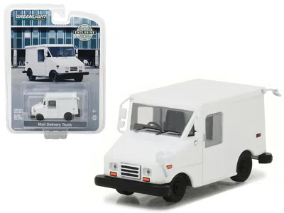 Greenlight Llv Long Life Mail Delivery Truck Plain White "hobby Exclusive" 1/64 Diecast Model Car By