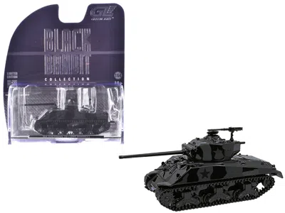 Greenlight M4 Sherman 76 Long Barrell Tank Black Camouflage "black Bandit" Series 30 1/64 Diecast Model Car By 