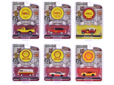 Greenlight Shell Oil Special Edition Series 2 Set Of 6 Pieces 1/64 Diecast Model Cars By  In Multi
