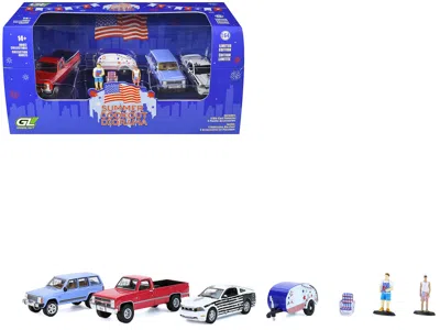 Greenlight Summer Cookout Diorama Set Of 7 Pieces 1/64 Diecast Model Cars By