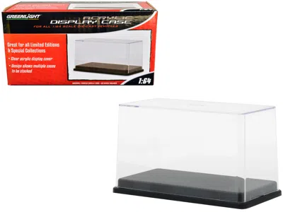 Greenlight Tall Acrylic Collectible Display Show Case For 1/64 Scale Model Cars With Black Plastic Base By Gree