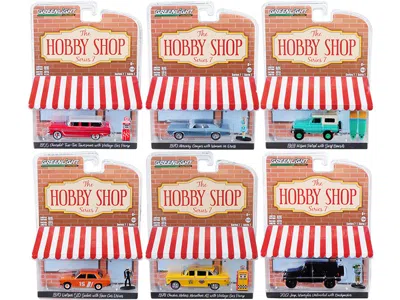 Greenlight The Hobby Shop Set Of 6 Pieces Series 7 1/64 Diecast Model Cars By