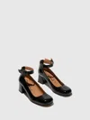 Greenline Gear Fly London Sazi082fly-000 Sandal Women's 7.5-8 Black Leather Block Heel Khd201 (black,7.5-8)