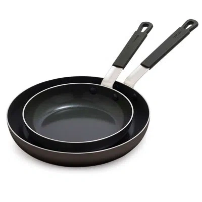 Greenpan Bobby Flay By  Pfas-free Nonstick 8” And 10” Frypan Set In Black