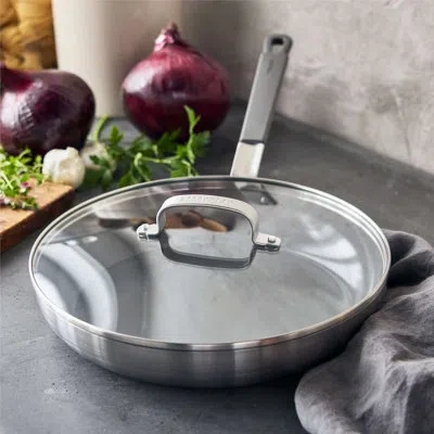 Greenpan Bobby Flay By  Pfas-free Nonstick Stainless Steel 12” Frypan With Lid In Silver