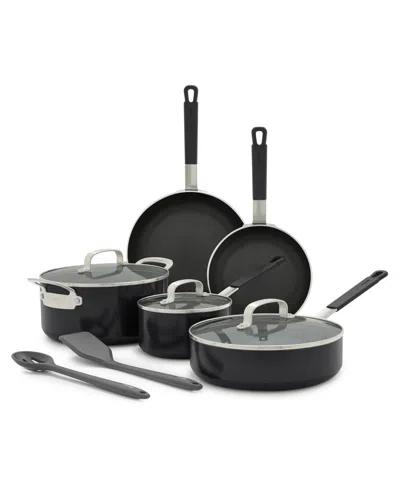 Greenpan Bobby Flay Ceramic Nonstick 10-piece Cookware Set In Black