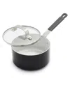 Greenpan Bobby Flay Ceramic Nonstick 1.6-quart Saucepan With Lid In Black
