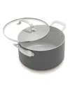 Greenpan Bobby Flay Ceramic Nonstick 6-quart Stockpot In Gray