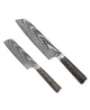 Greenpan Bobby Flay X  2-piece Santoku Knife Set In Gray