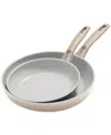 Greenpan Dover 2-piece Frypan Set In Taupe